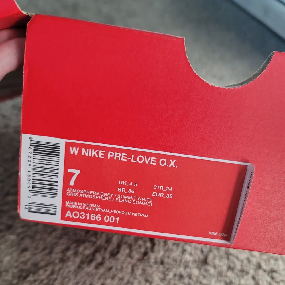 Nike Pre Love Ox Gray Suede Blue Iridescent Holographic Sneakers 7 - Picture 11 of 11